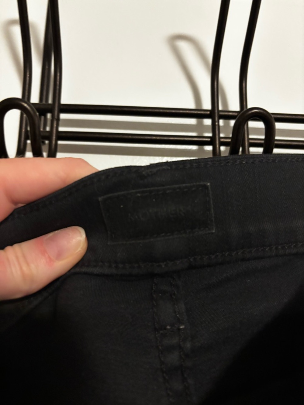 MOTHER Black High-Waist Frayed Hem Jeans - Picture 3 of 7